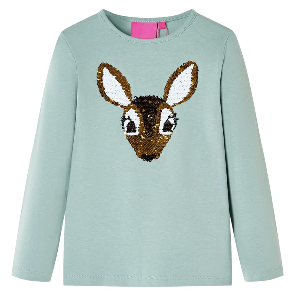 Vidaxl kindershirt met lange mouwen 92 middelmintkleurig