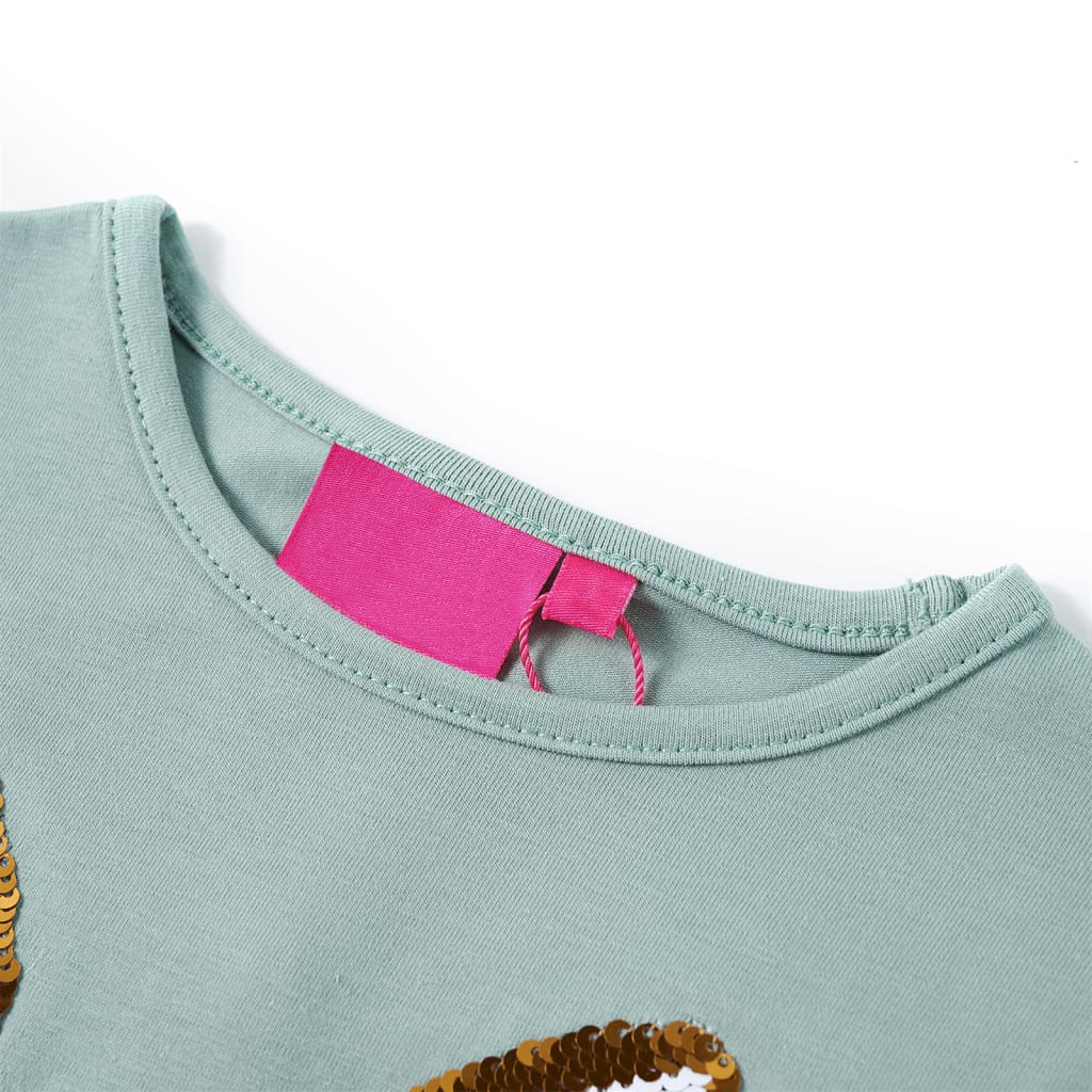 Vidaxl kindershirt met lange mouwen 116 middelmintkleurig