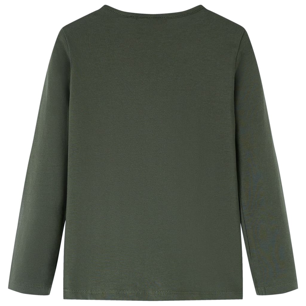 Vidaxl kindershirt met lange mouwen 92 kakikleurig
