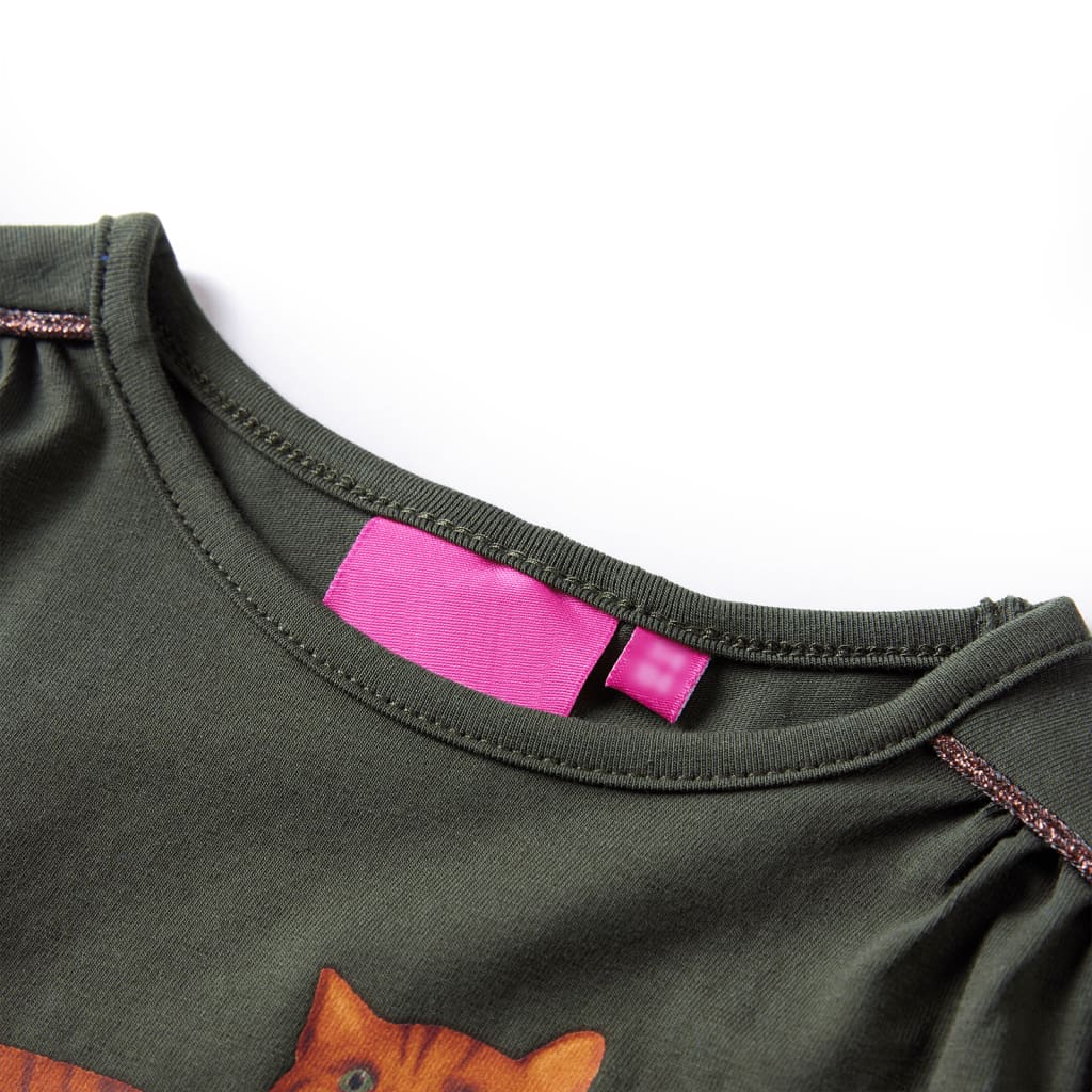 Vidaxl kindershirt met lange mouwen 92 kakikleurig