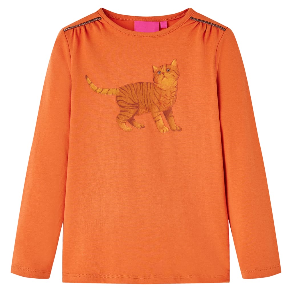 Vidaxl kindershirt met lange mouwen 128 oranjebruin