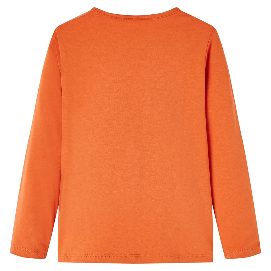 Vidaxl kindershirt met lange mouwen 128 oranjebruin