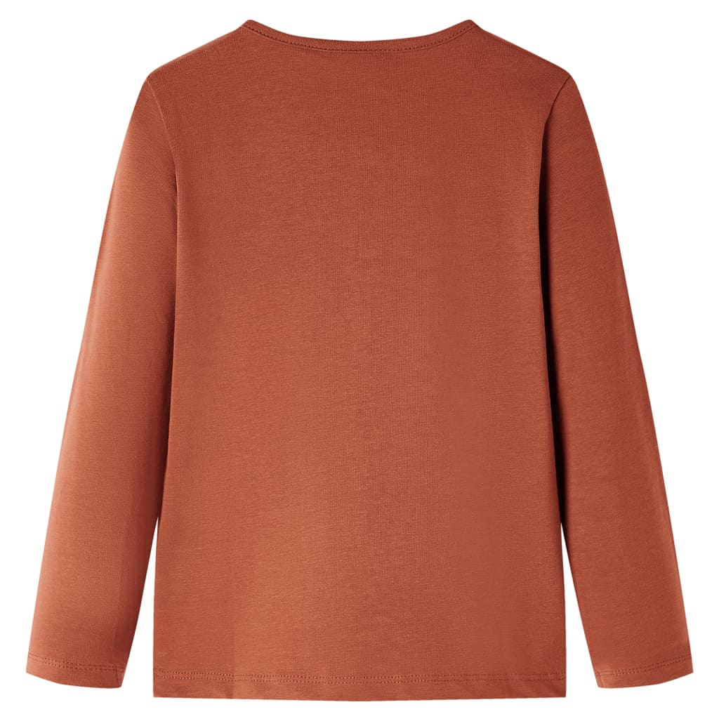 Vidaxl kindershirt met lange mouwen 140 cognackleurig