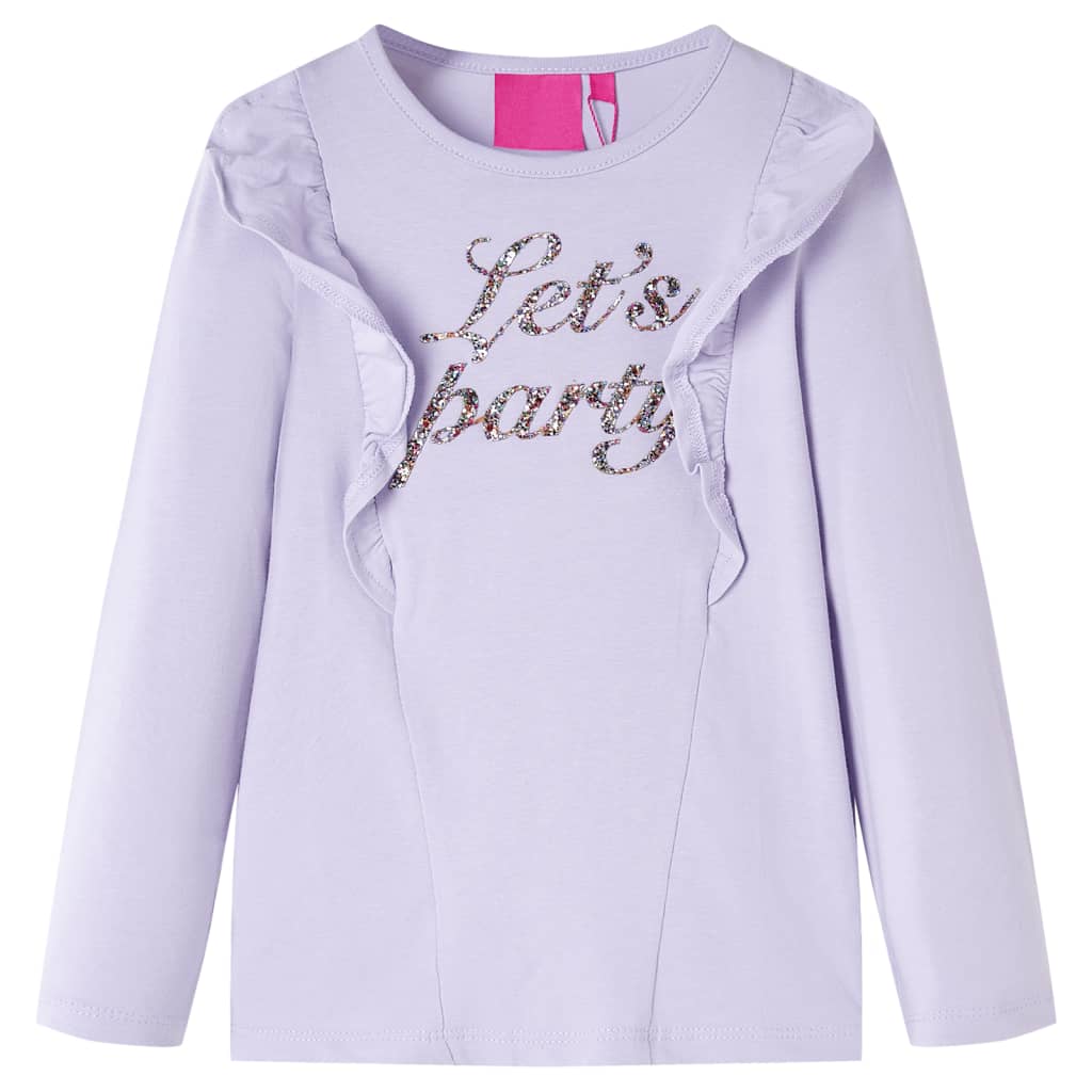 Vidaxl kindershirt met lange mouwen 104 lichtlila