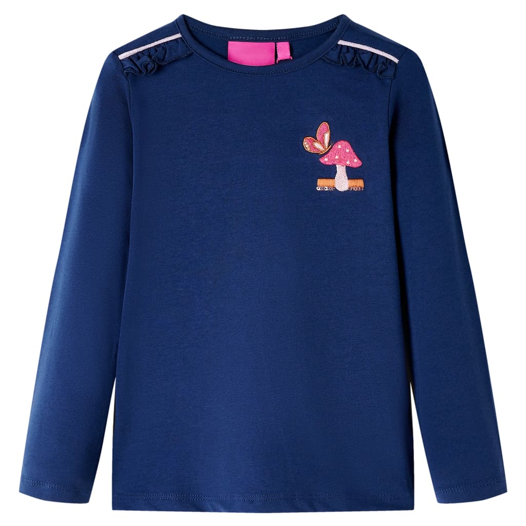 Vidaxl kindershirt met lange mouwen 140 marineblauw