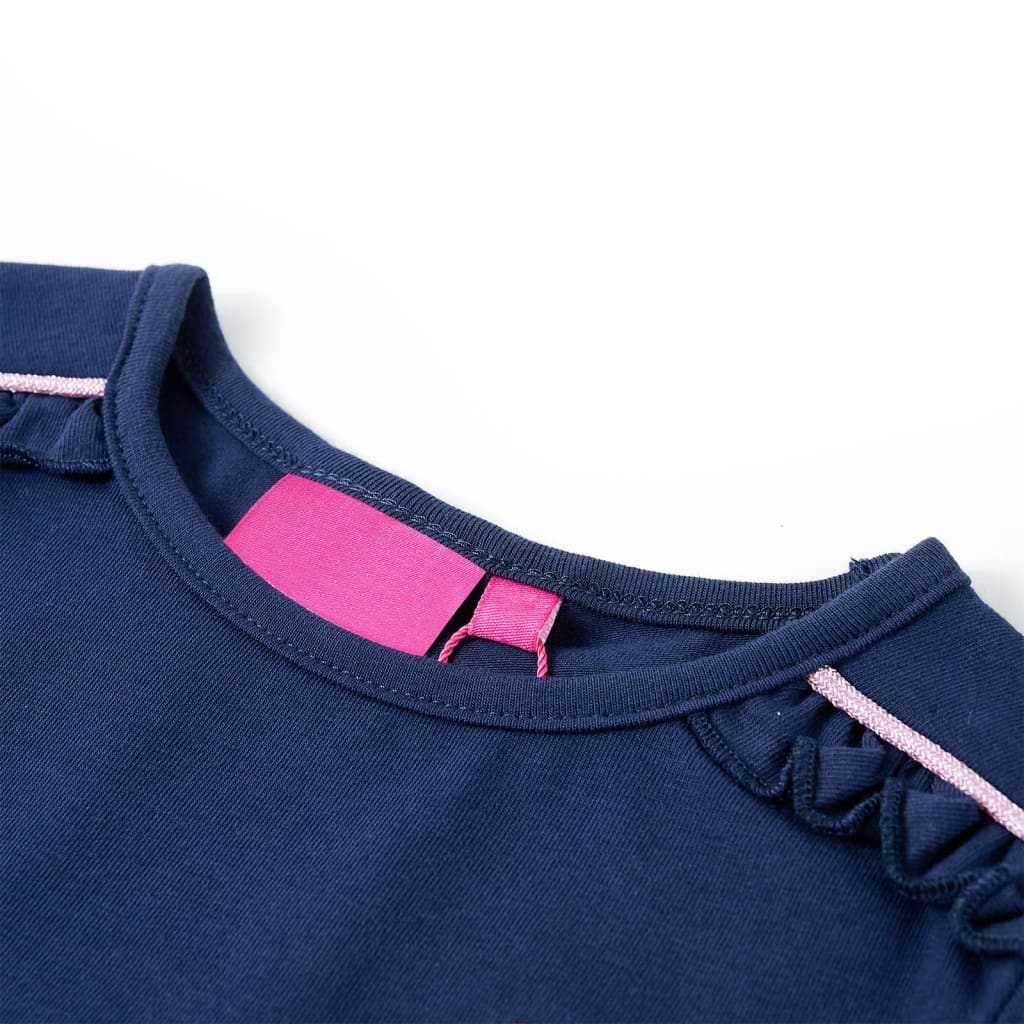 Vidaxl kindershirt met lange mouwen 140 marineblauw
