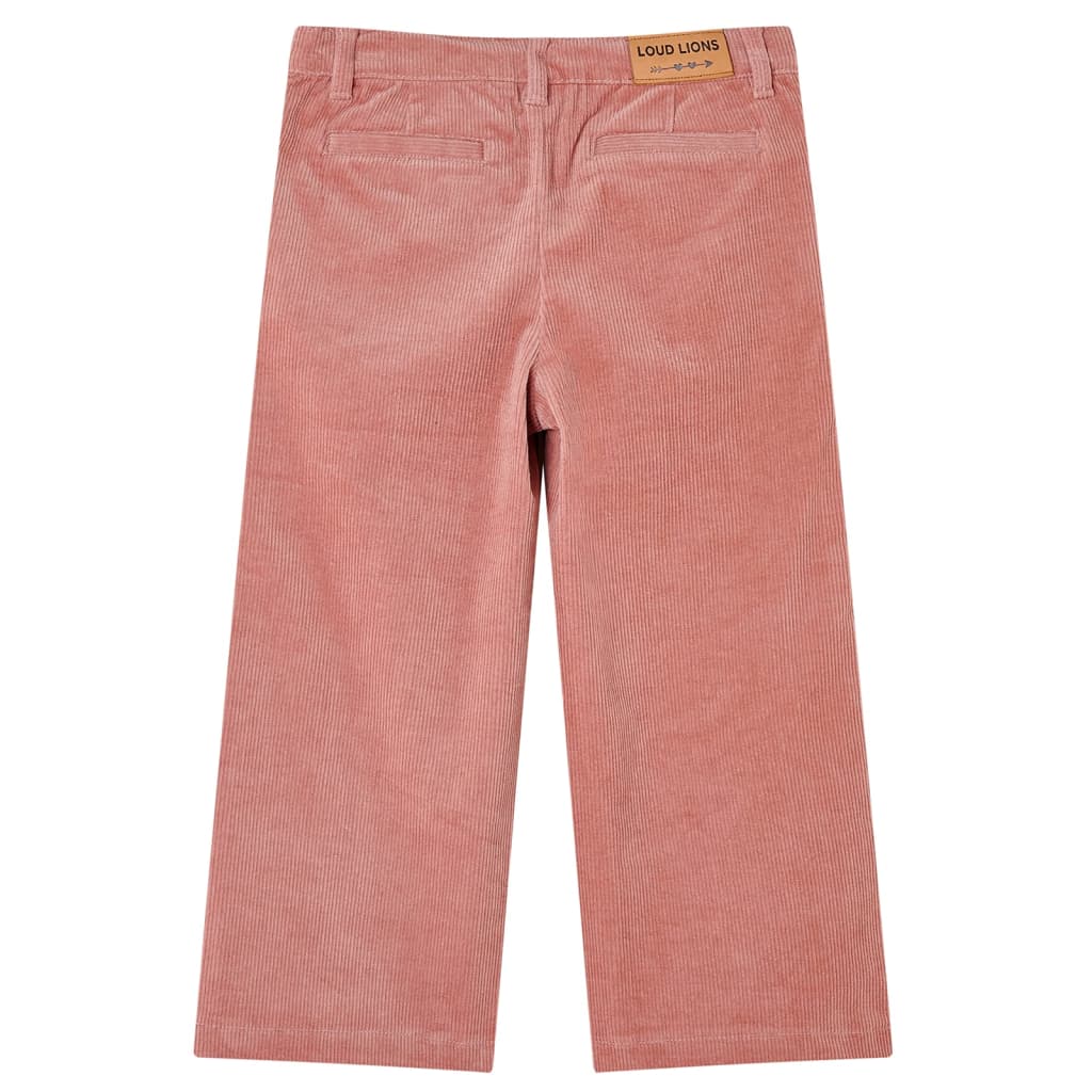 Vidaxl kinderbroek 116 ribfluweel oudroze