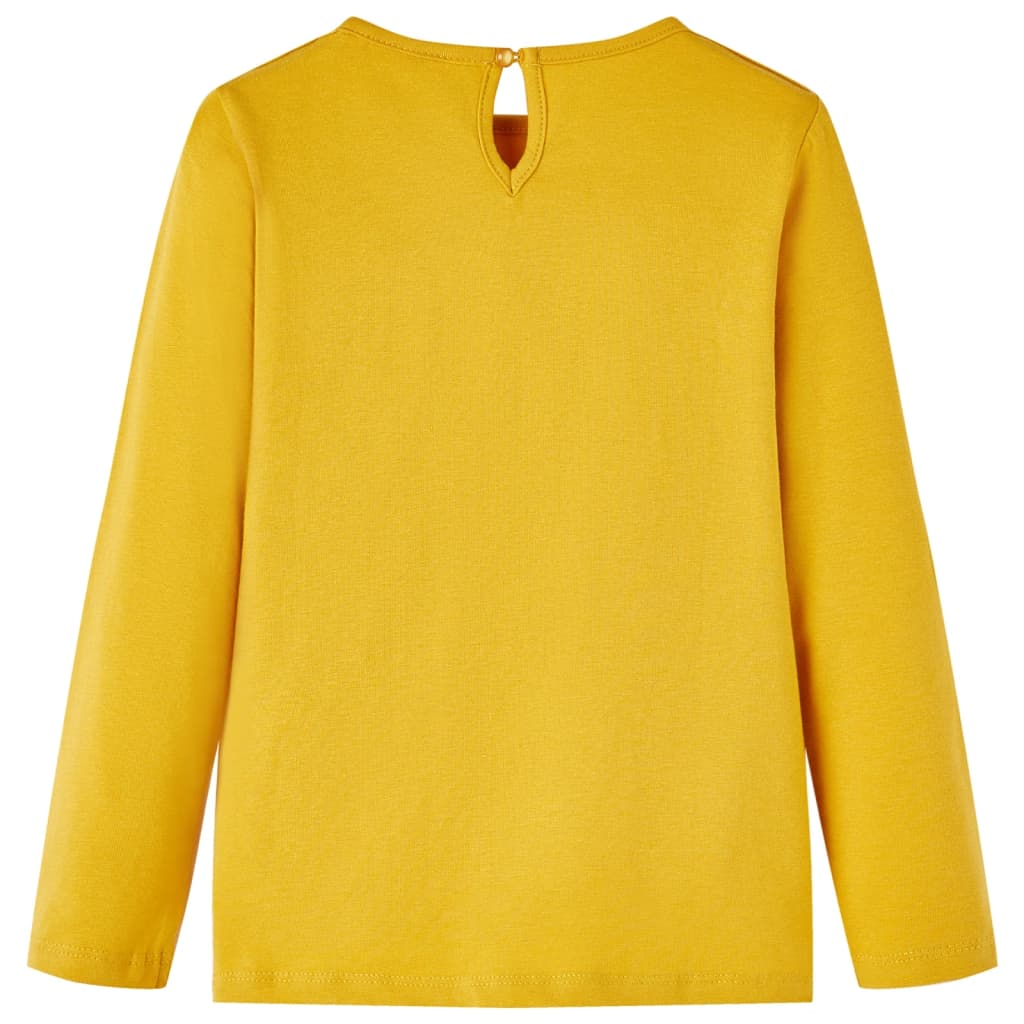 Vidaxl kindershirt met lange mouwen 104 okerkleurig