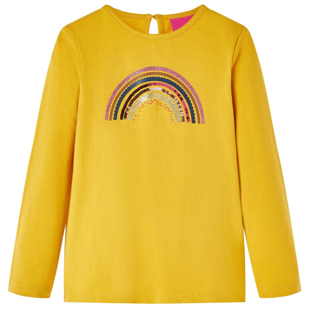 Vidaxl kindershirt met lange mouwen 116 okerkleurig