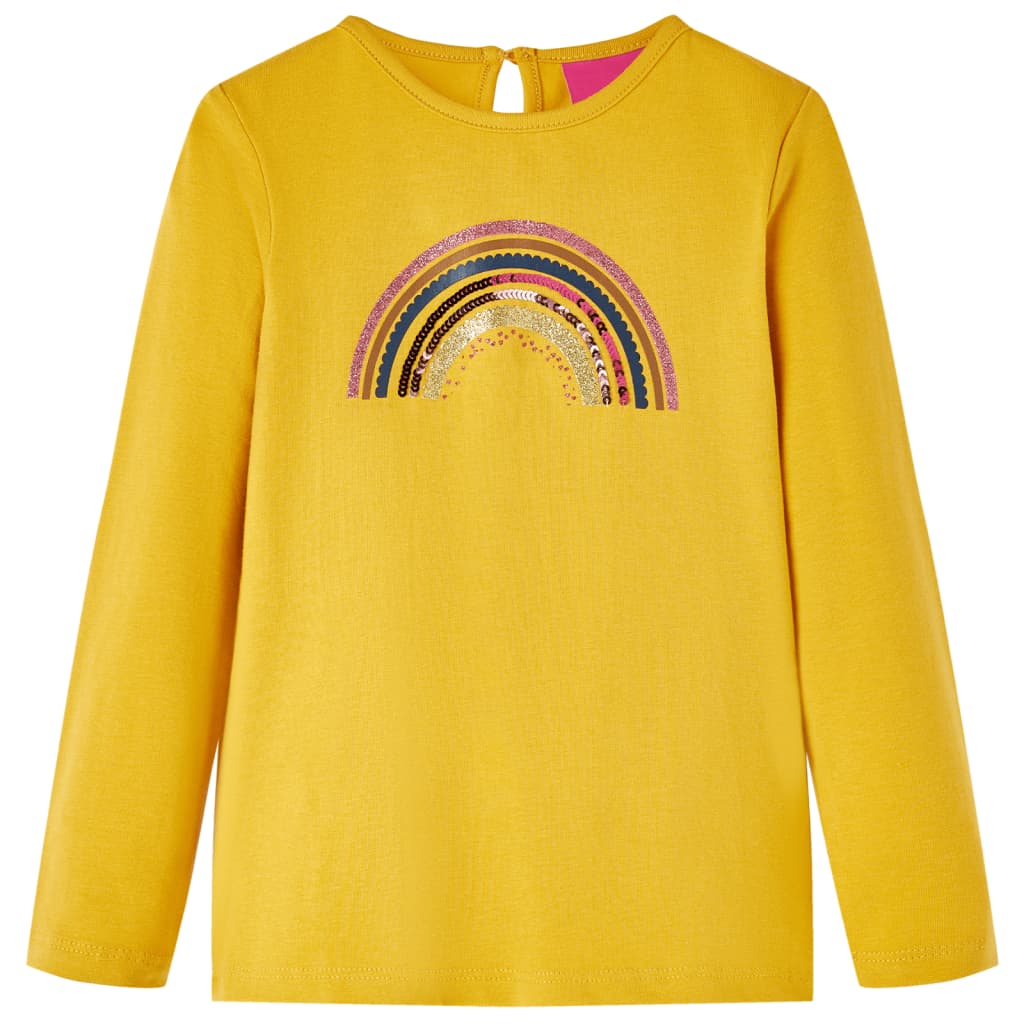 Vidaxl kindershirt met lange mouwen 128 okerkleurig