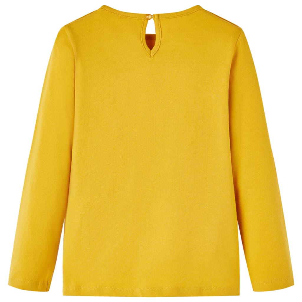 Vidaxl kindershirt met lange mouwen 128 okerkleurig