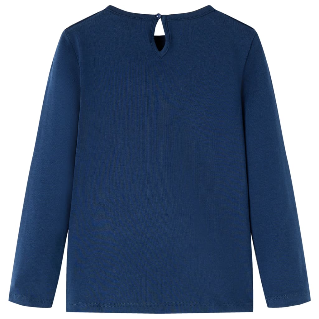 Vidaxl kindershirt met lange mouwen 92 marineblauw