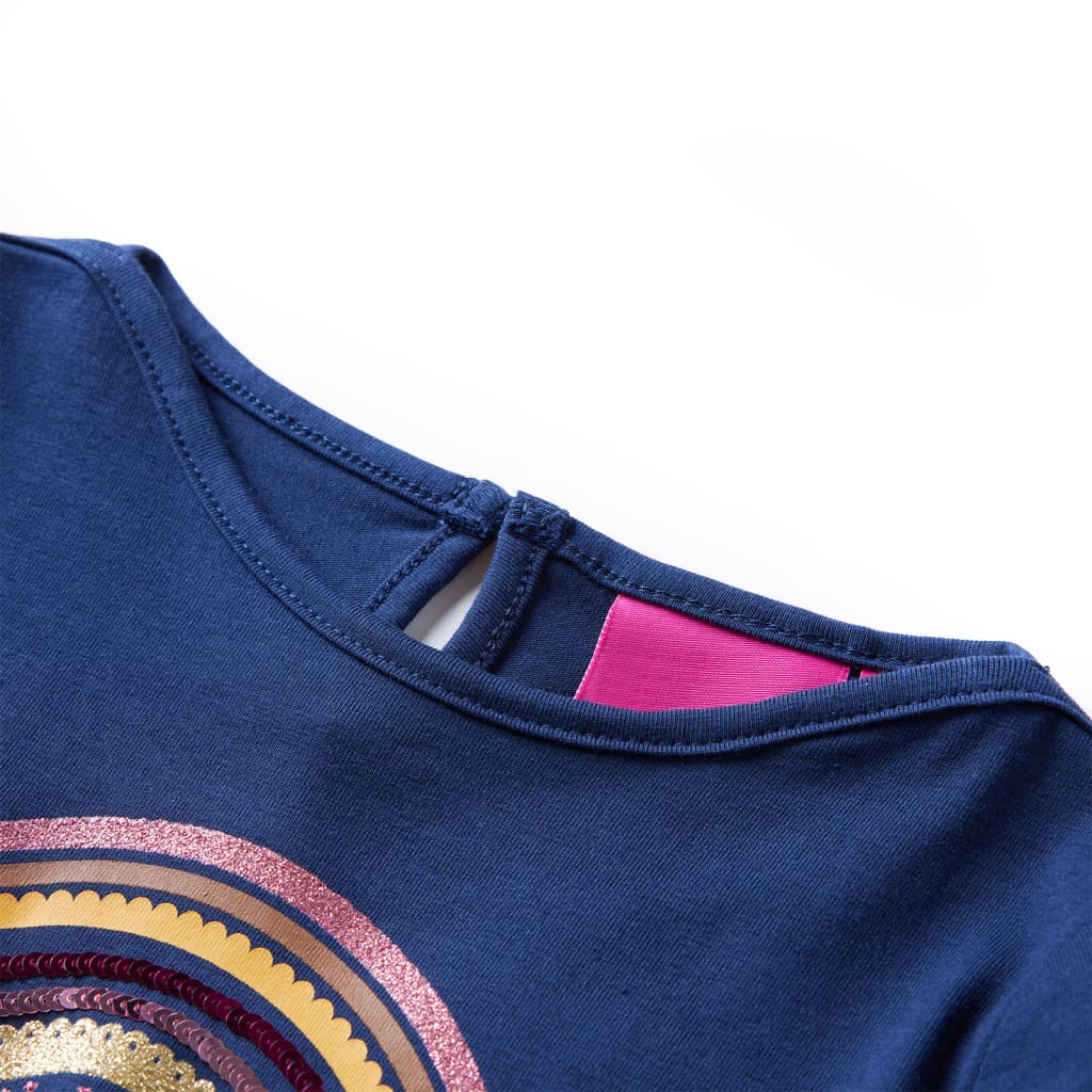 Vidaxl kindershirt met lange mouwen 92 marineblauw