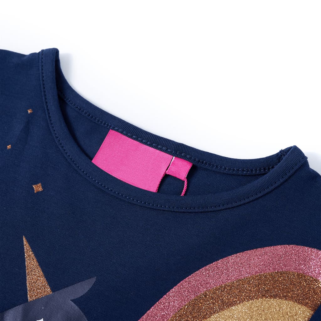 Vidaxl kindershirt met lange mouwen 92 marineblauw