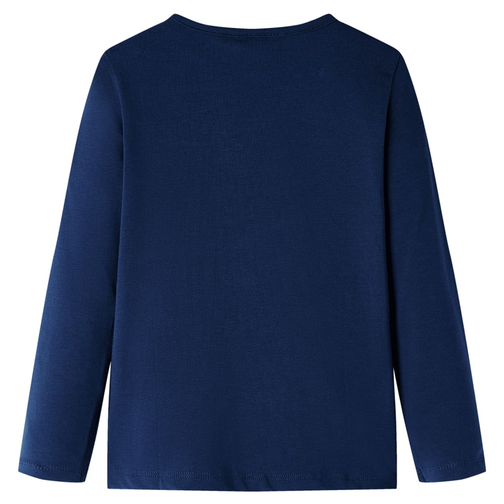 Vidaxl kindershirt met lange mouwen 116 marineblauw