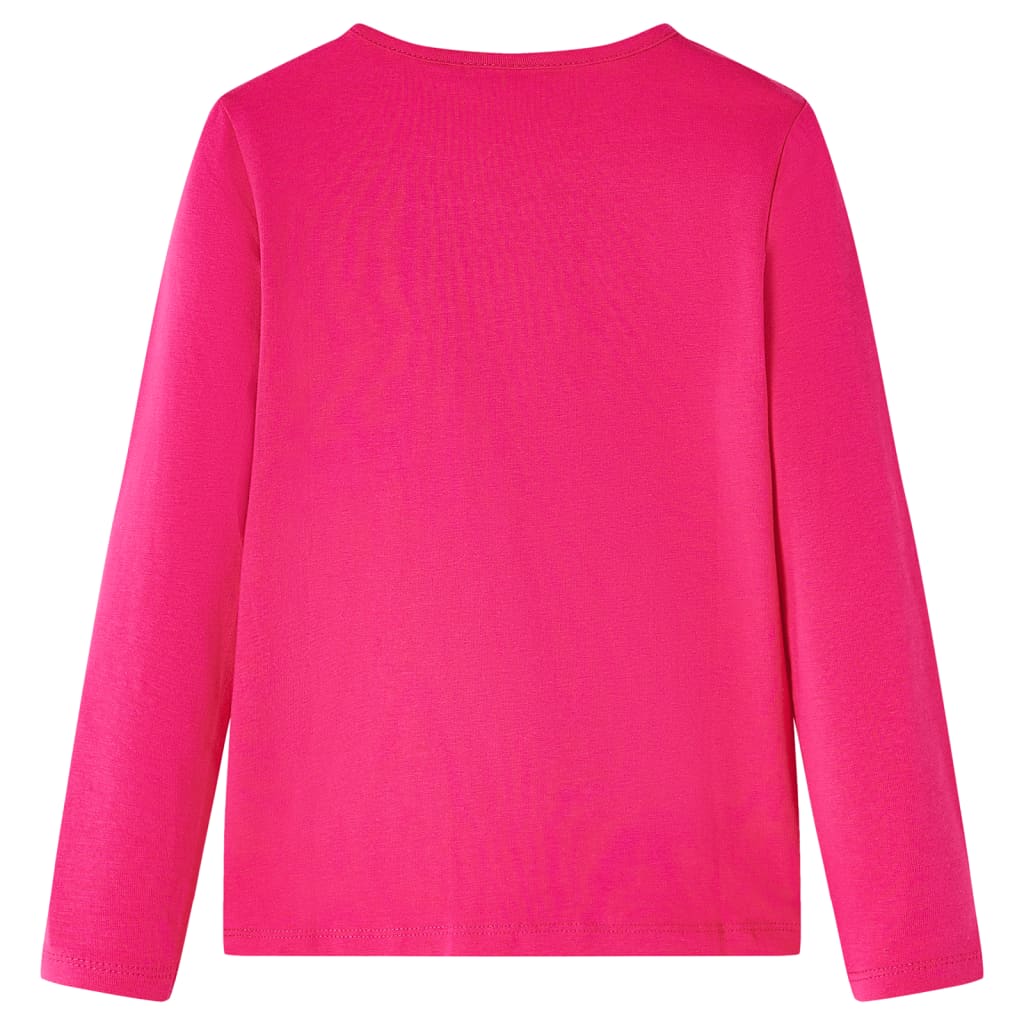 Vidaxl kindershirt met lange mouwen 128 felroze