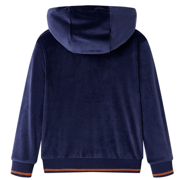 Vidaxl kinderjas met capuchon 92 marineblauw