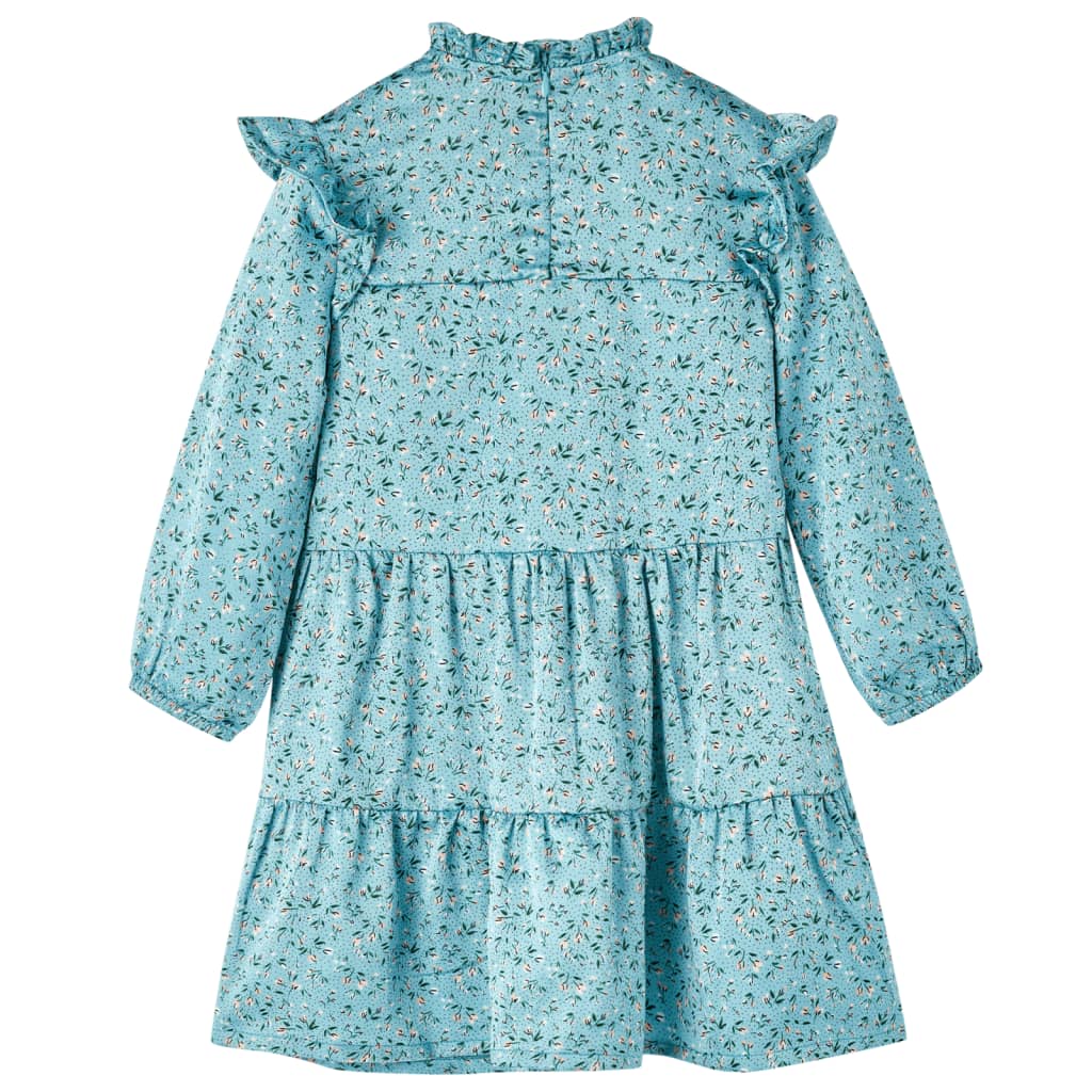 Vidaxl kinderjurk met lange mouwen 92 blauw