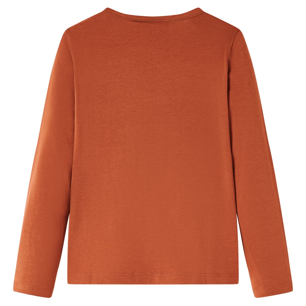 Vidaxl kindershirt met lange mouwen 140 cognackleurig