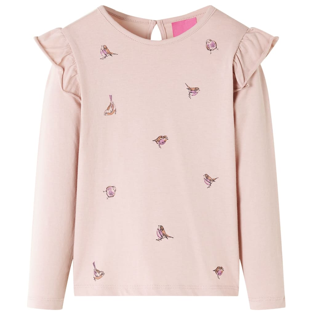 Vidaxl kindershirt met lange mouwen 128 roze