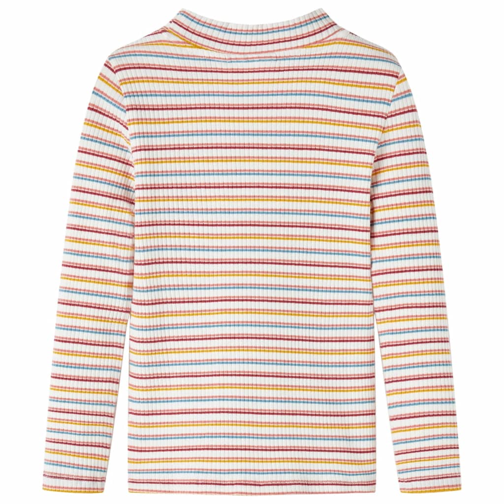 Vidaxl kindershirt met lange mouwen 92 gestreept ecru