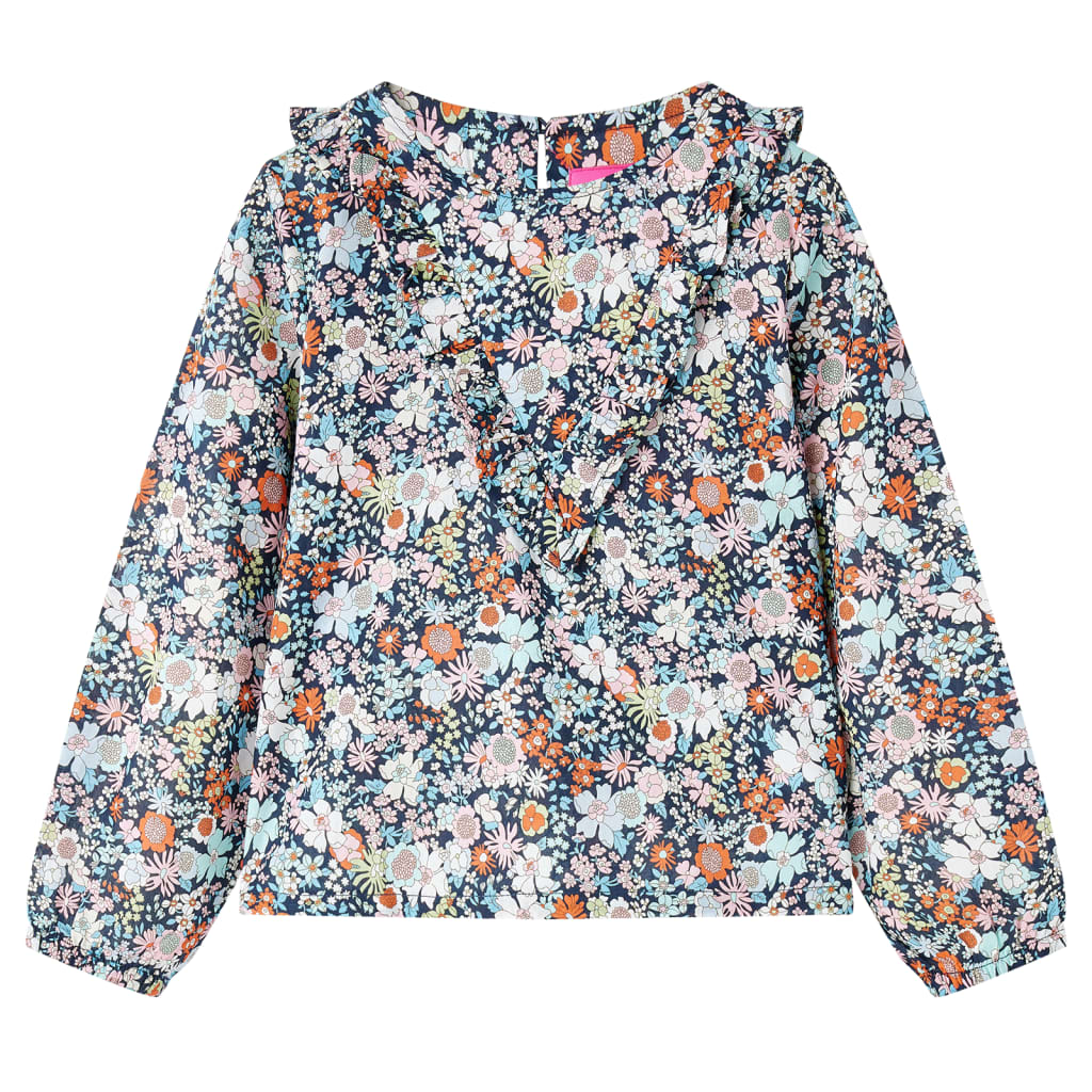 Vidaxl kindershirt met lange mouwen 116 donkerblauw