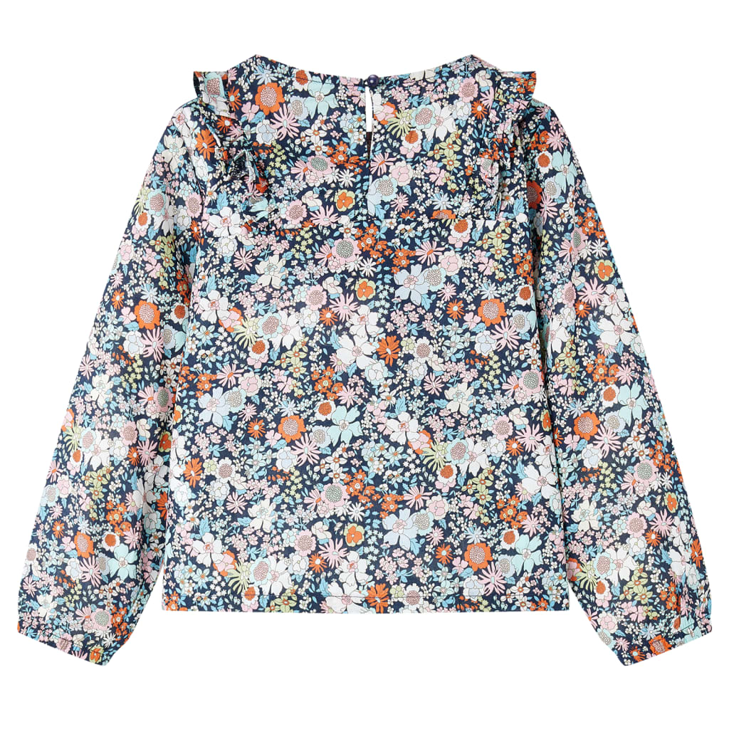 Vidaxl kindershirt met lange mouwen 140 donkerblauw