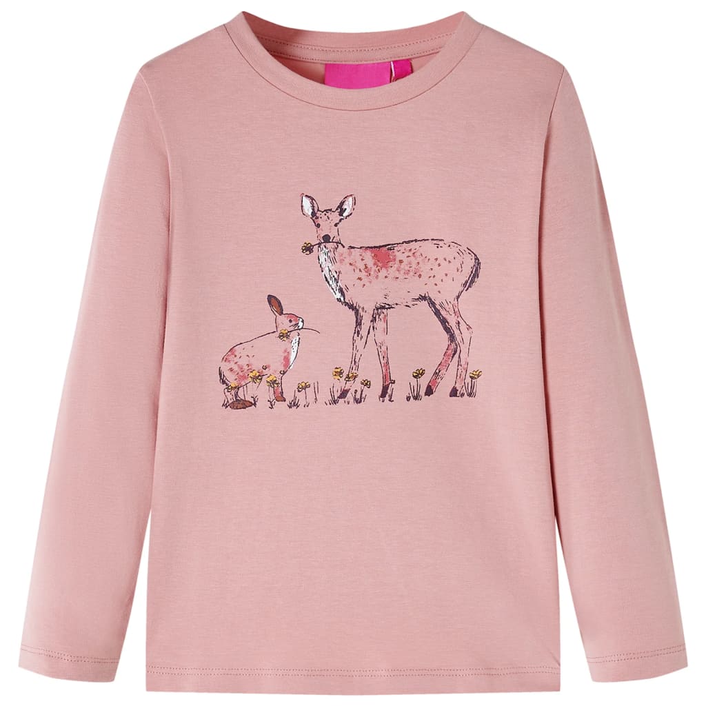 Vidaxl kindershirt met lange mouwen 128 roze