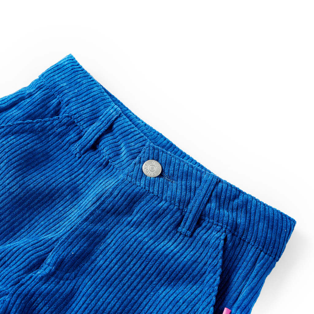 Vidaxl kinderbroek 92 ribfluweel kobaltblauw