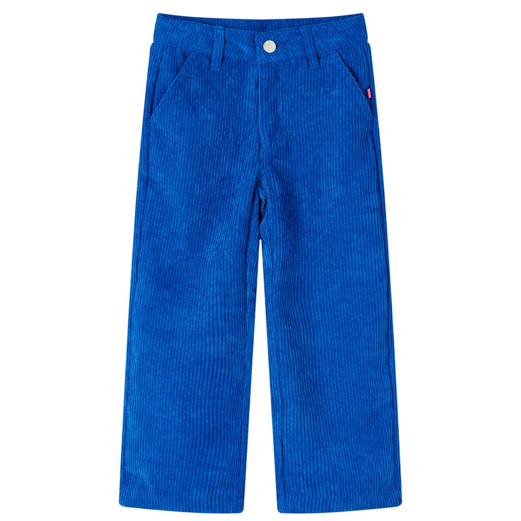 Vidaxl kinderbroek 104 ribfluweel kobaltblauw