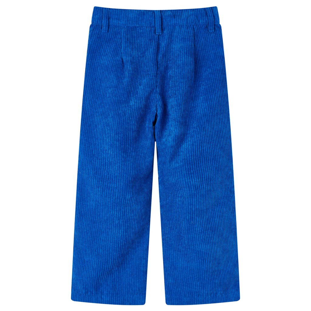 Vidaxl kinderbroek 128 ribfluweel kobaltblauw