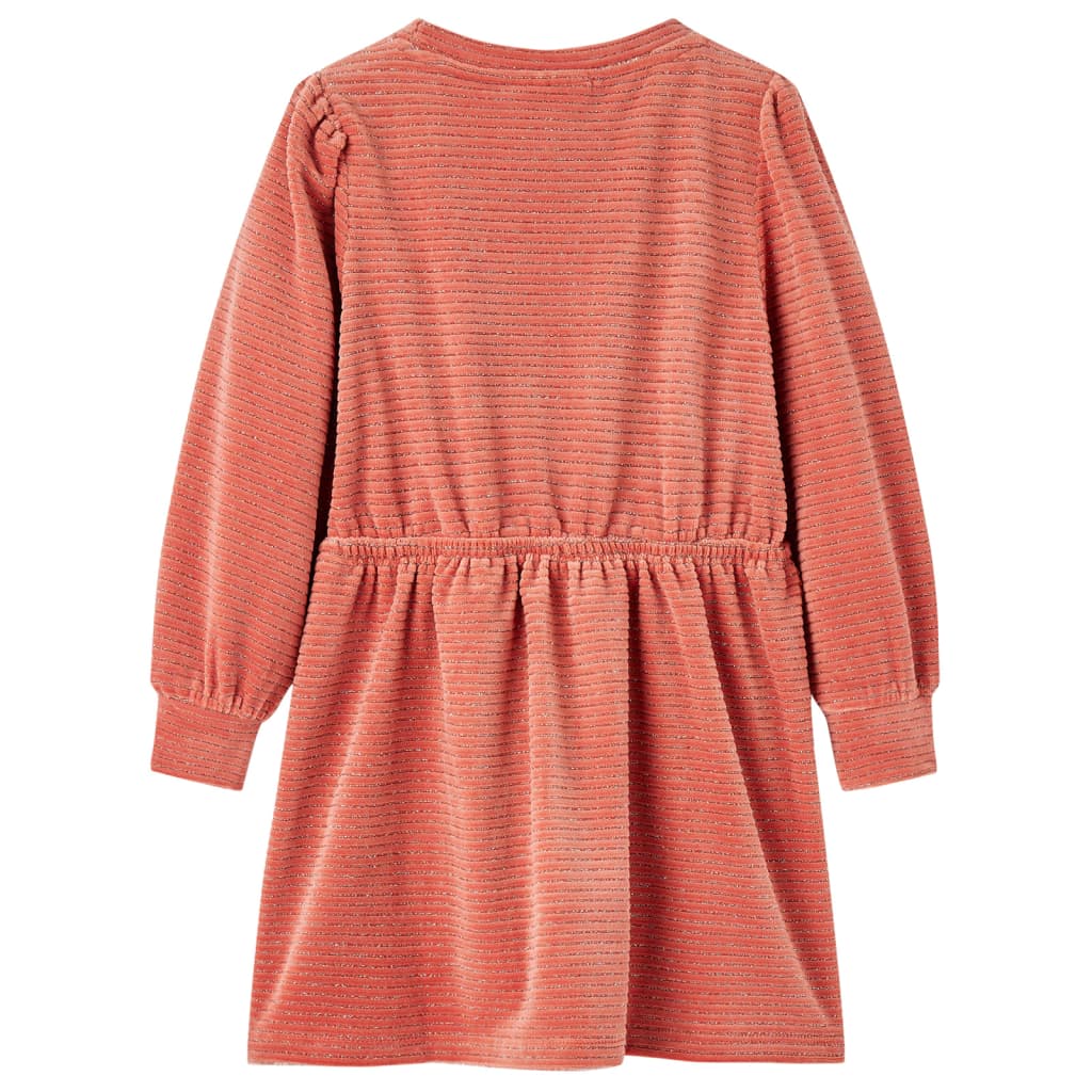 Vidaxl kinderjurk met lange mouwen 116 middelroze