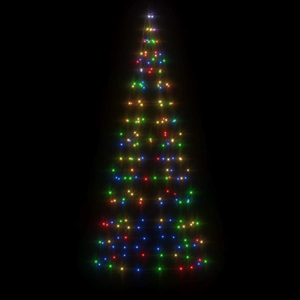 Vidaxl led-kerstboom op vlaggenmast 200 leds cartoon 180 cm
