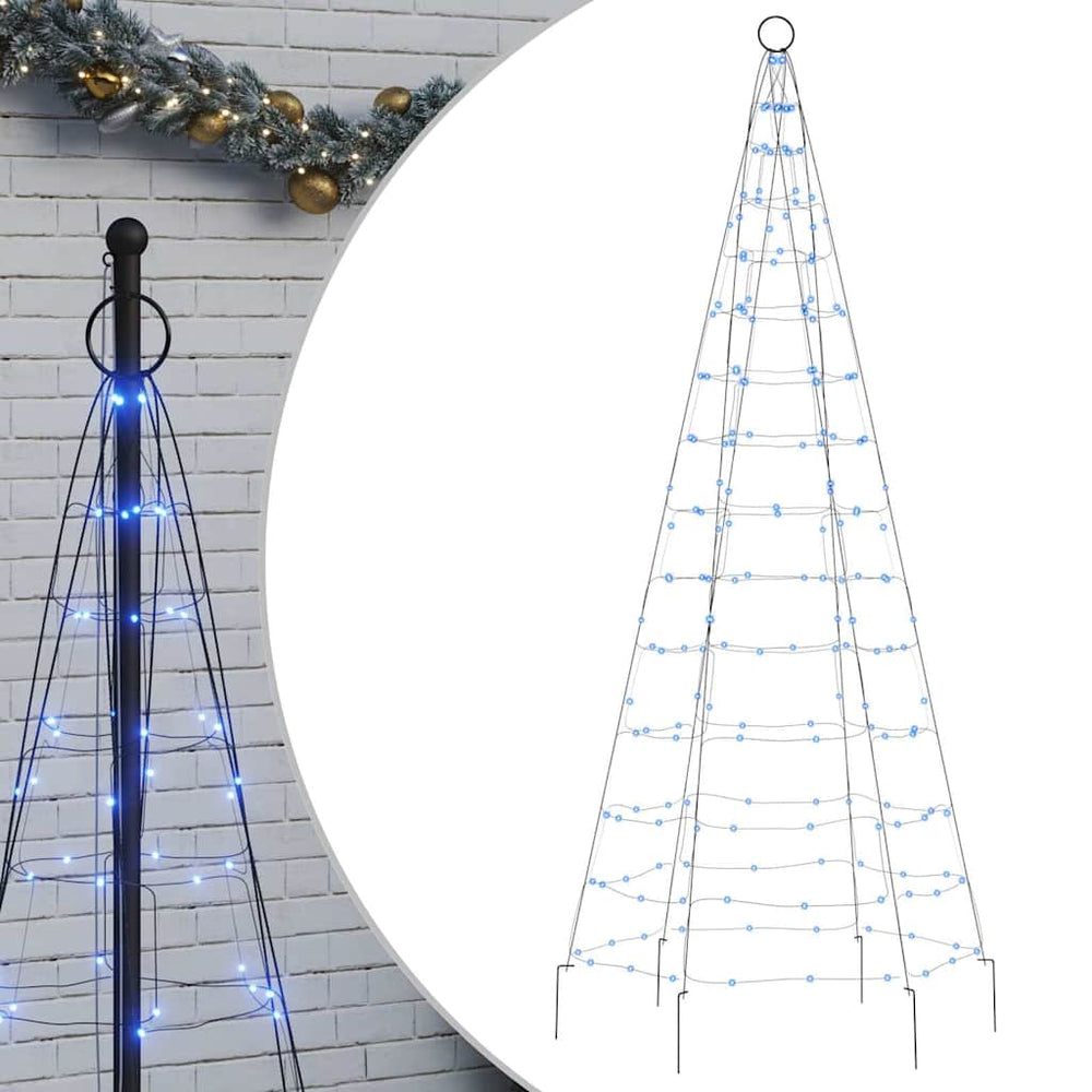 Vidaxl led-kerstboom 200 led's 180 cm blauw