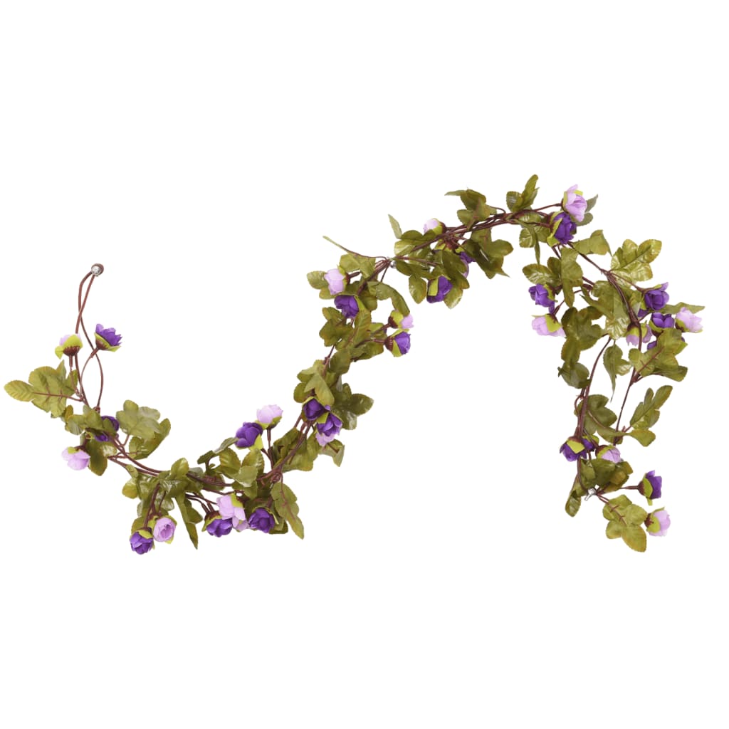 Vidaxl bloemenslingers 6 st 215 cm lichtpaars