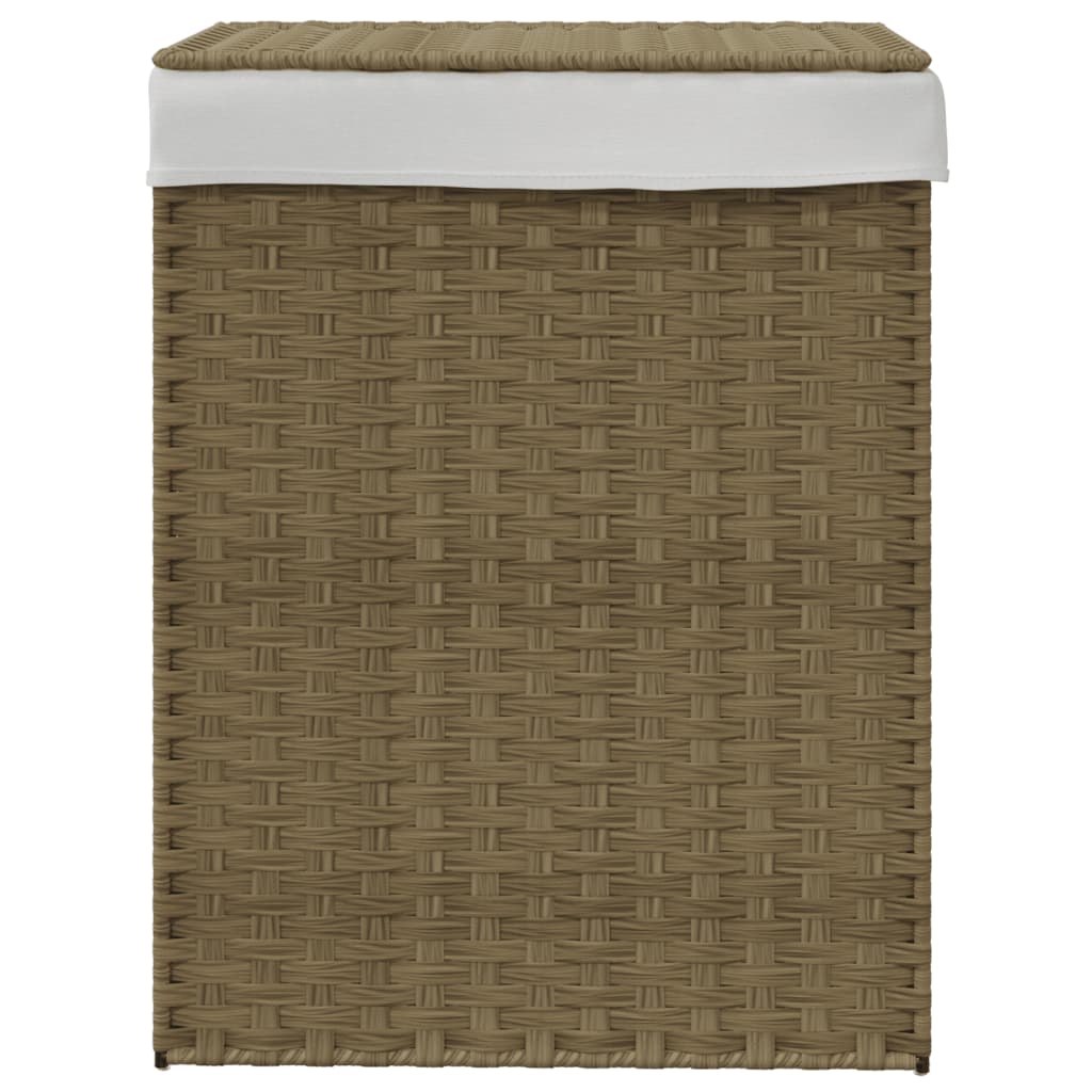 Vidaxl wasmand met deksel 46x33x60 cm poly rotan