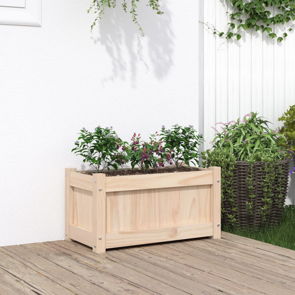 Vidaxl plantenbak 60x31x31 cm massief groenhout
