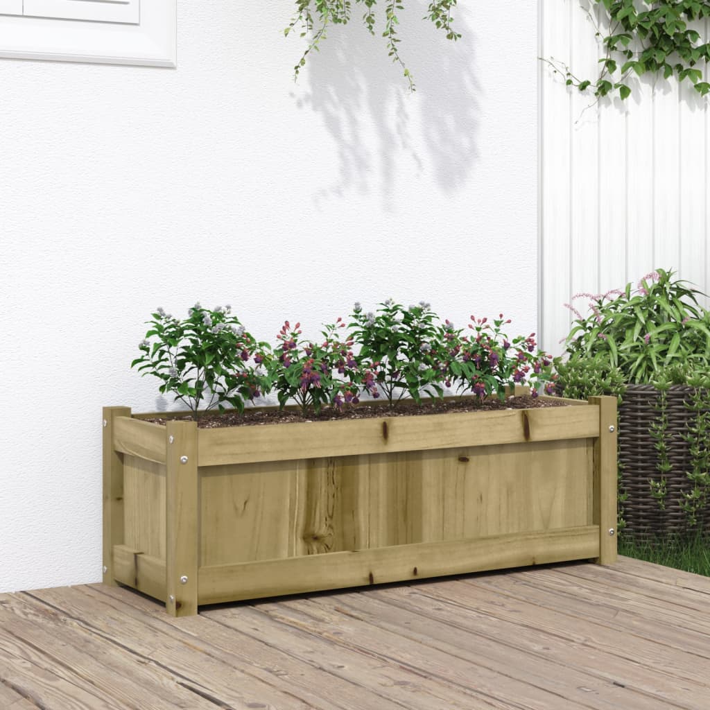 Vidaxl plantenbak 90x31x31 cm geïmpregneerd groenenhout
