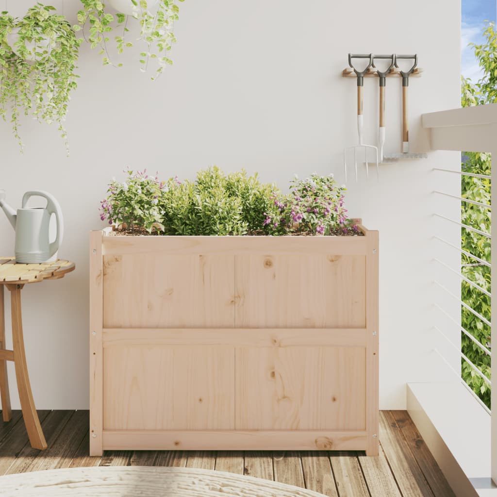 VidaXL Plantenbak 90x50x70 cm massief groenhout
