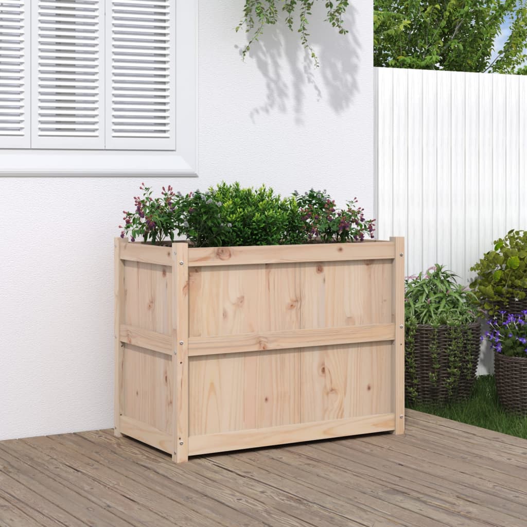 VidaXL Plantenbak 90x50x70 cm massief groenhout