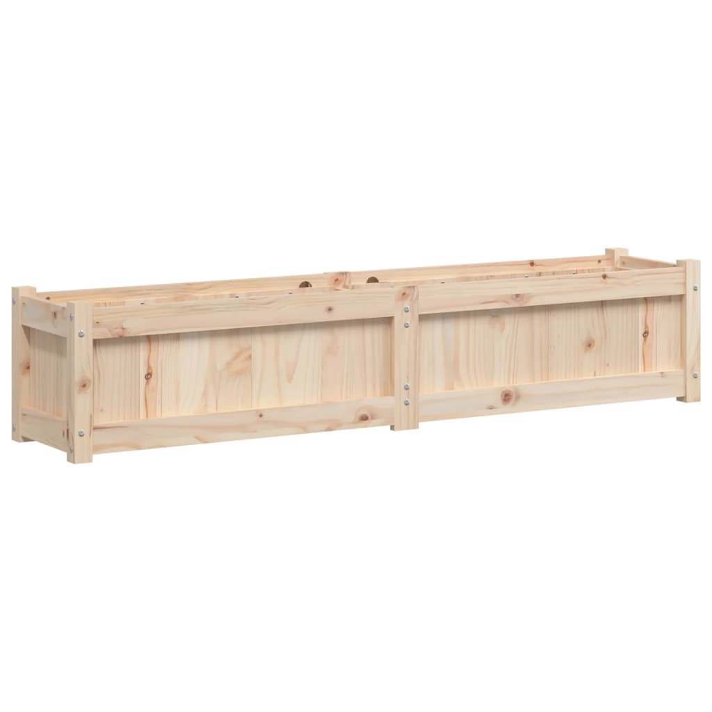 Vidaxl plantenbak 150x31x31 cm massief groenhout