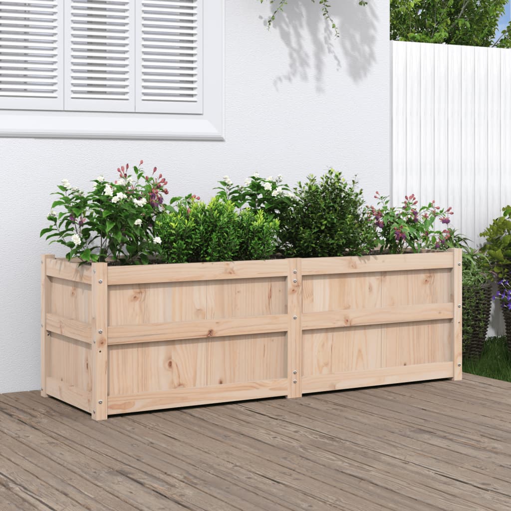 Vidaxl plantenbak 150x50x50 cm massief groenhout