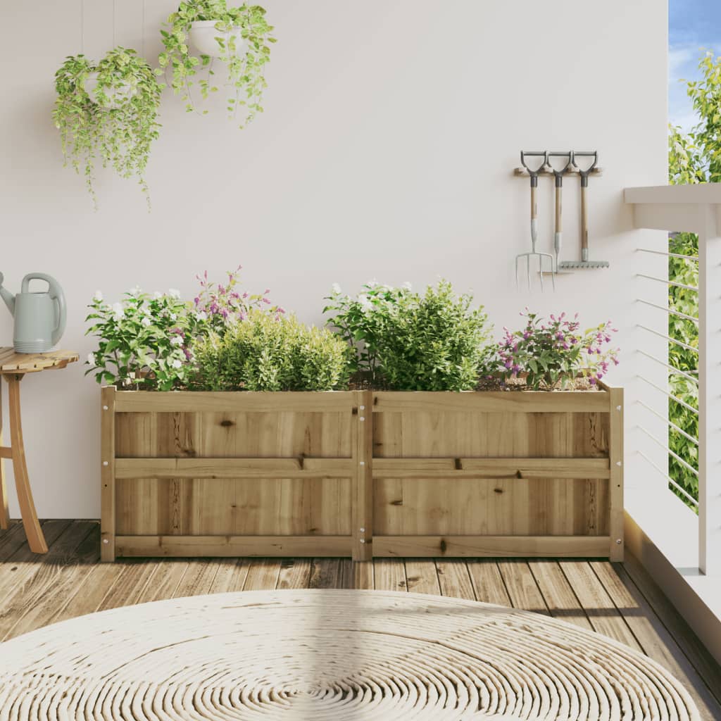 Vidaxl plantenbak 150x50x50 cm geïmpregneerd groenenhout
