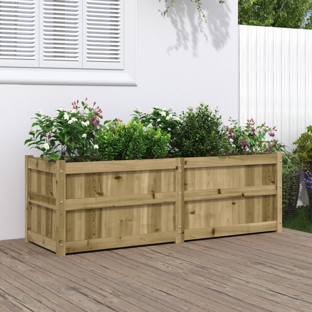 Vidaxl plantenbak 150x50x50 cm geïmpregneerd groenenhout