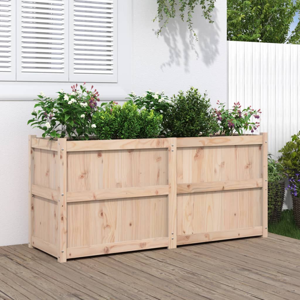 Vidaxl plantenbak 150x50x70 cm massief groenhout