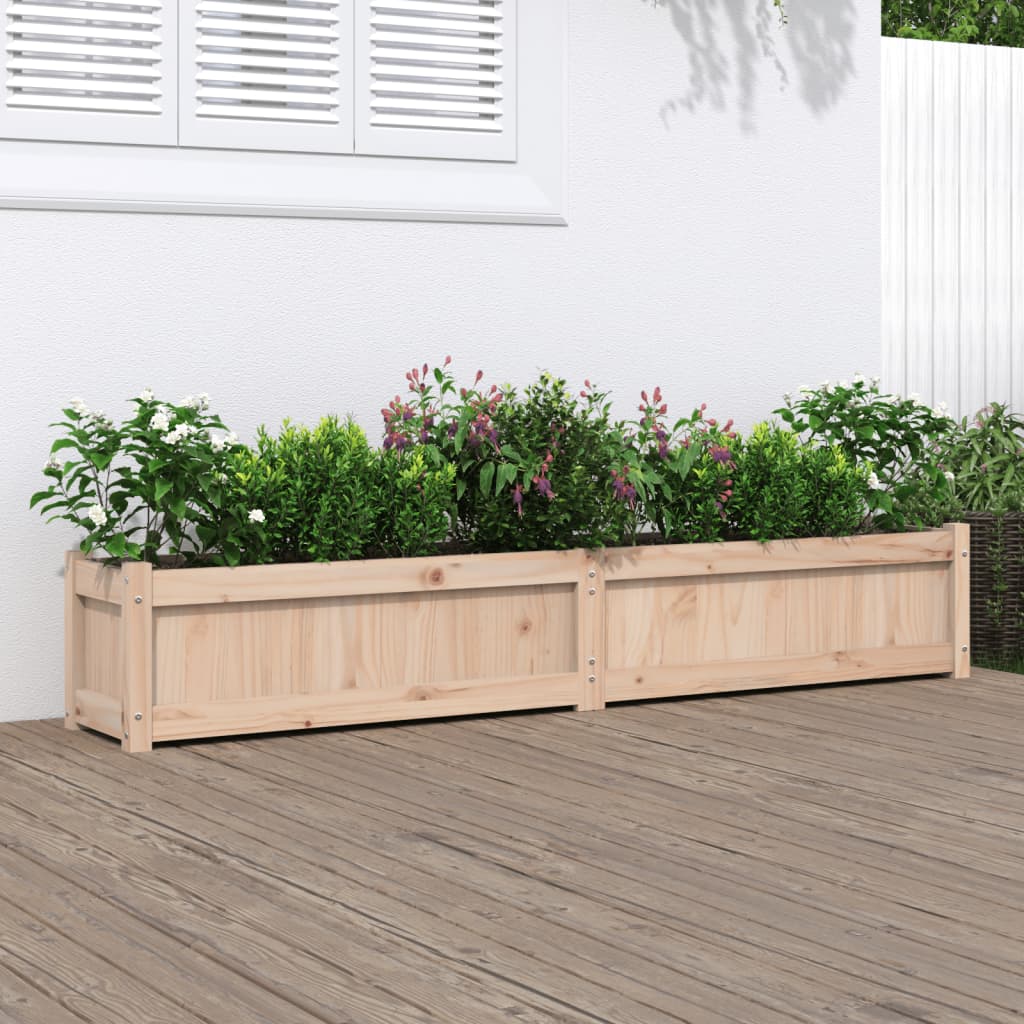 Vidaxl plantenbak 180x31x31 cm massief groenhout