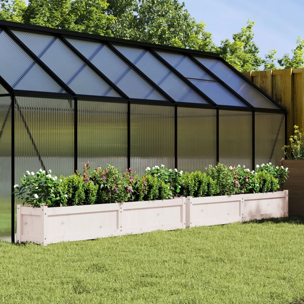 Vidaxl plantenbakken 2 st cm massief groenhout wit
