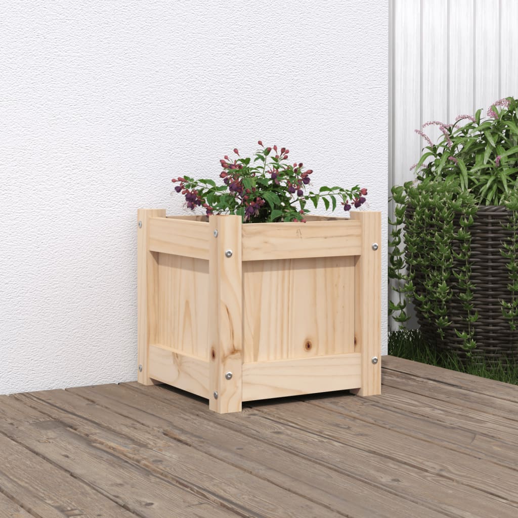 Vidaxl plantenbak 31x31x31 cm massief groenhout