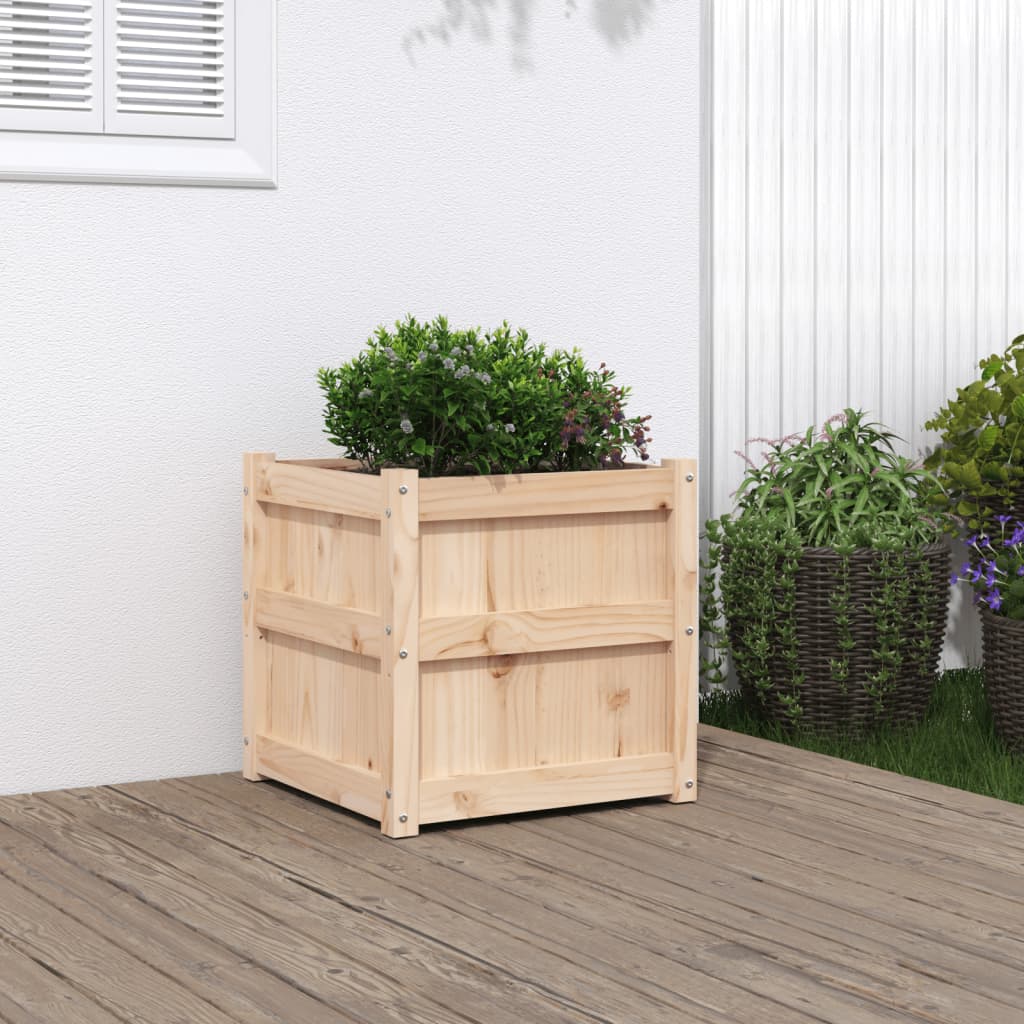 Vidaxl plantenbak 50x50x50 cm massief groenhout