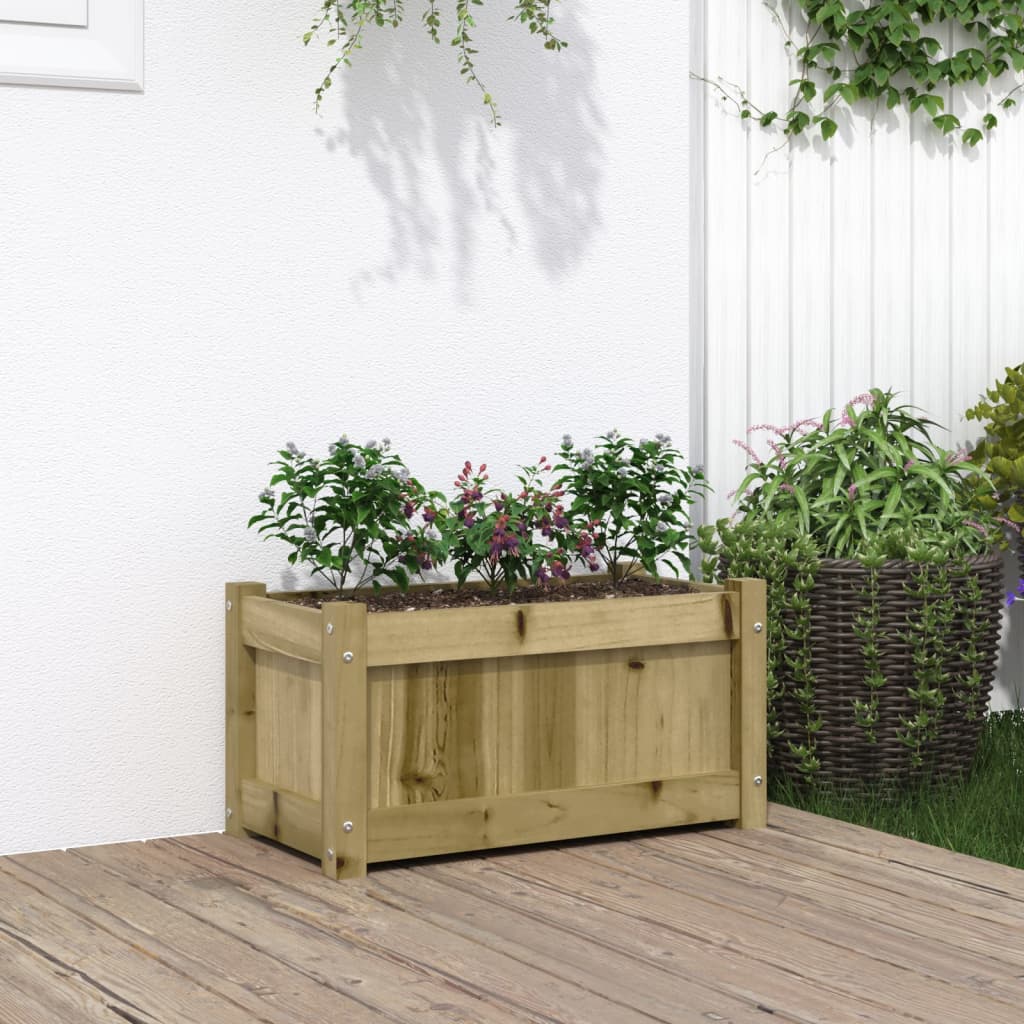 Vidaxl plantenbak 60x31x31 cm geïmpregneerd groenenhout